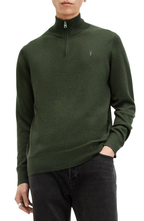 Kilburn Funnel Neck Wool Blend Quarter Zip Sweater