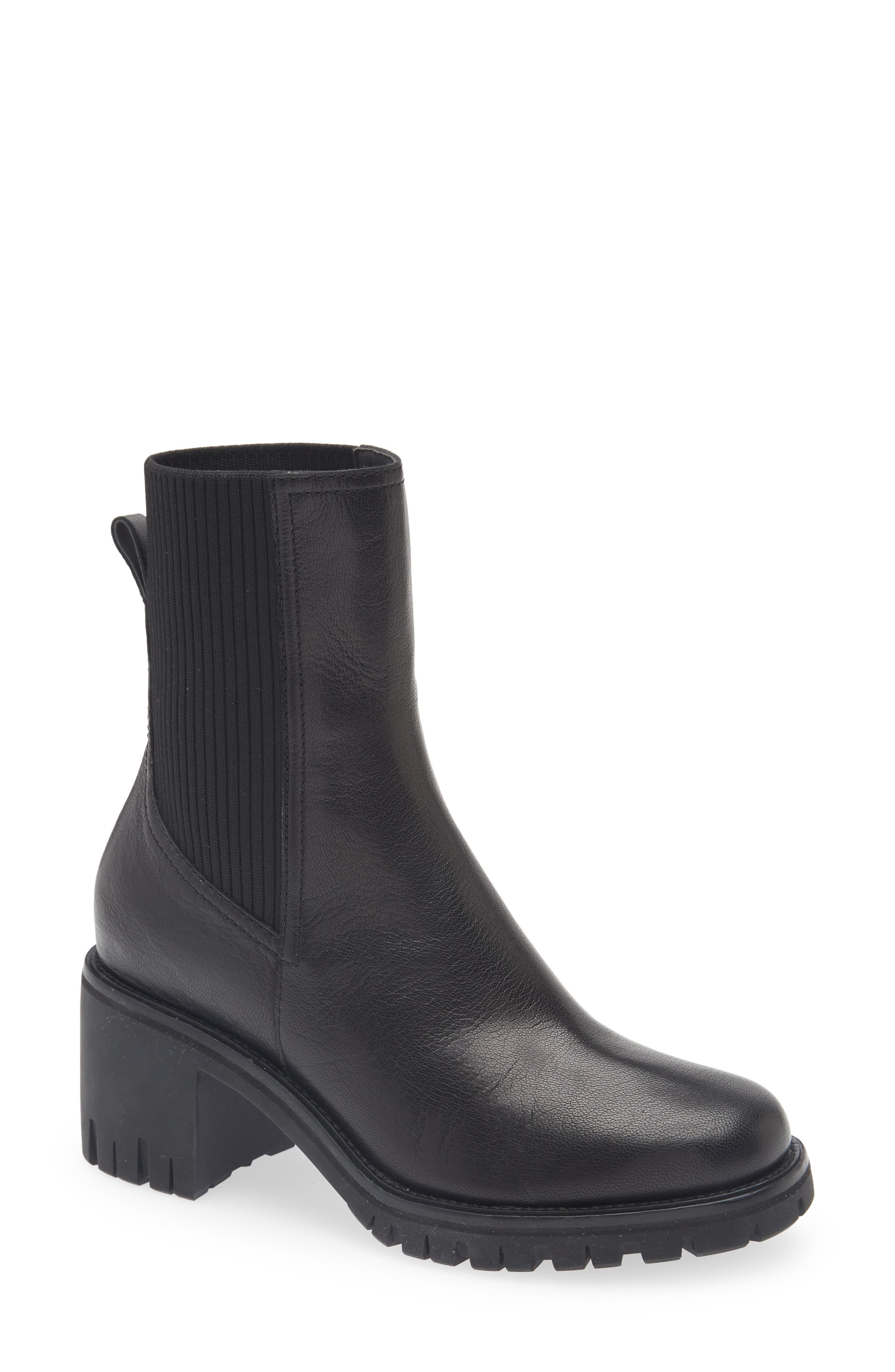 rag & bone Corey Lug Sole Chelsea Boot, Main, color, Black