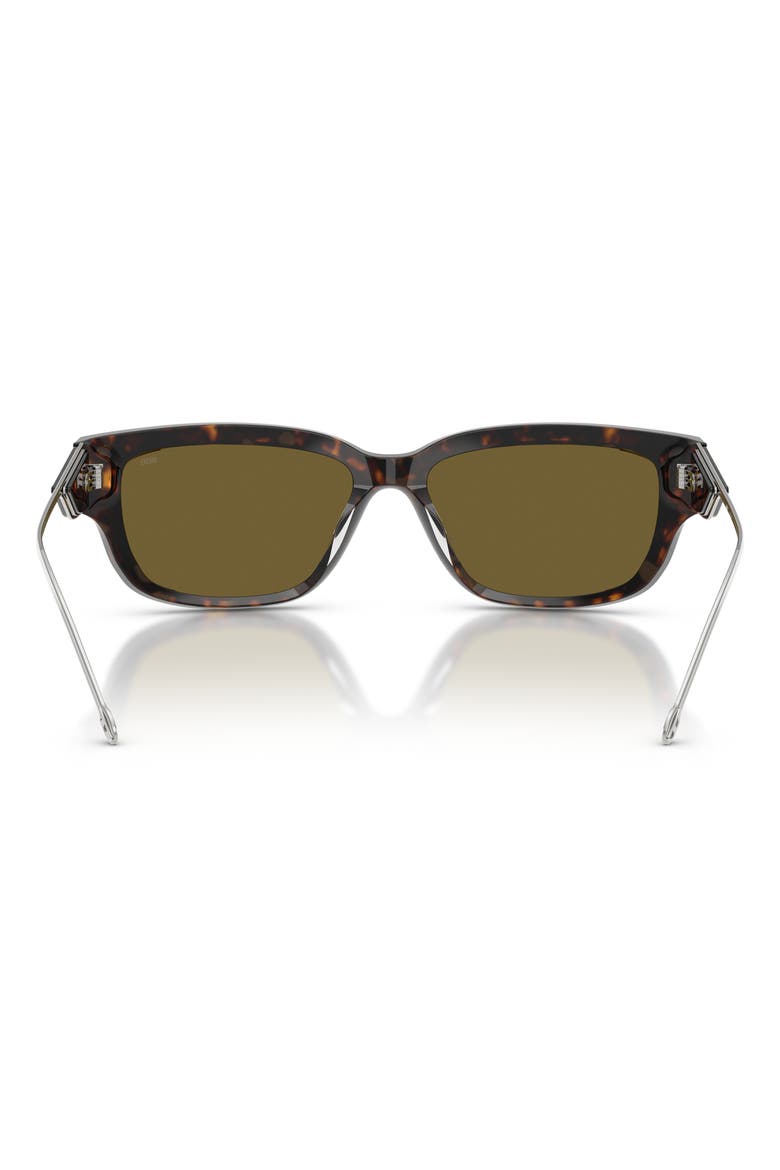 Geck-D 56mm Rectangular Sunglasses, Alternate, color, SHINY DARK HAVANA/ BROWN