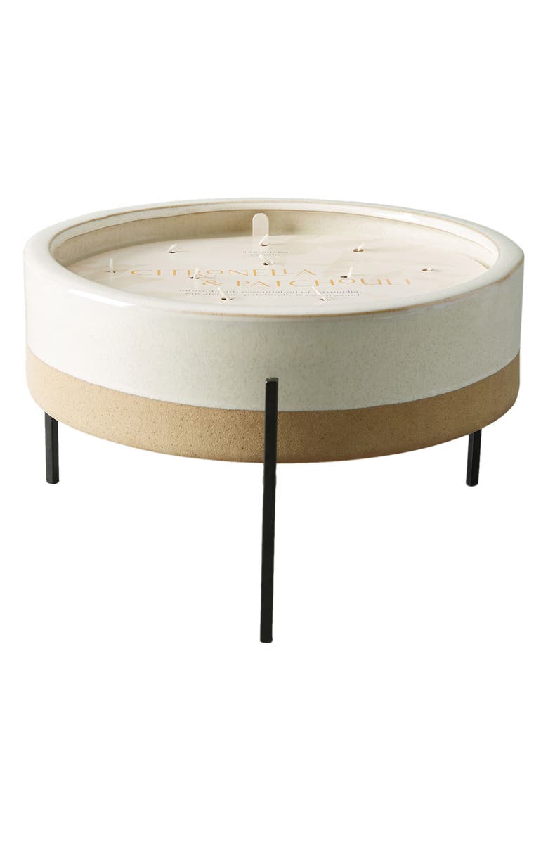 Anthropologie Home Extra Large Ceramic Dip Citronella Candle, Alternate, color, 
