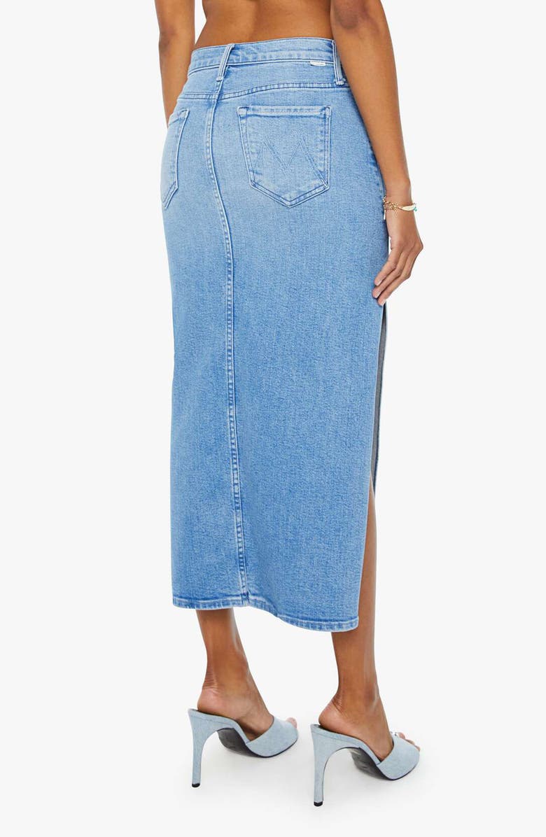 MOTHER The Split Second Denim Midi Skirt, Alternate, color, 