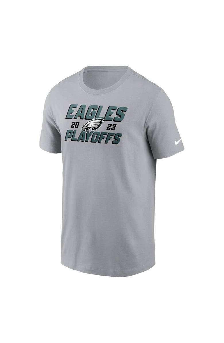 Nike Men's Nike Gray Philadelphia Eagles 2023 NFL Playoffs Iconic T-Shirt, Alternate, color, 