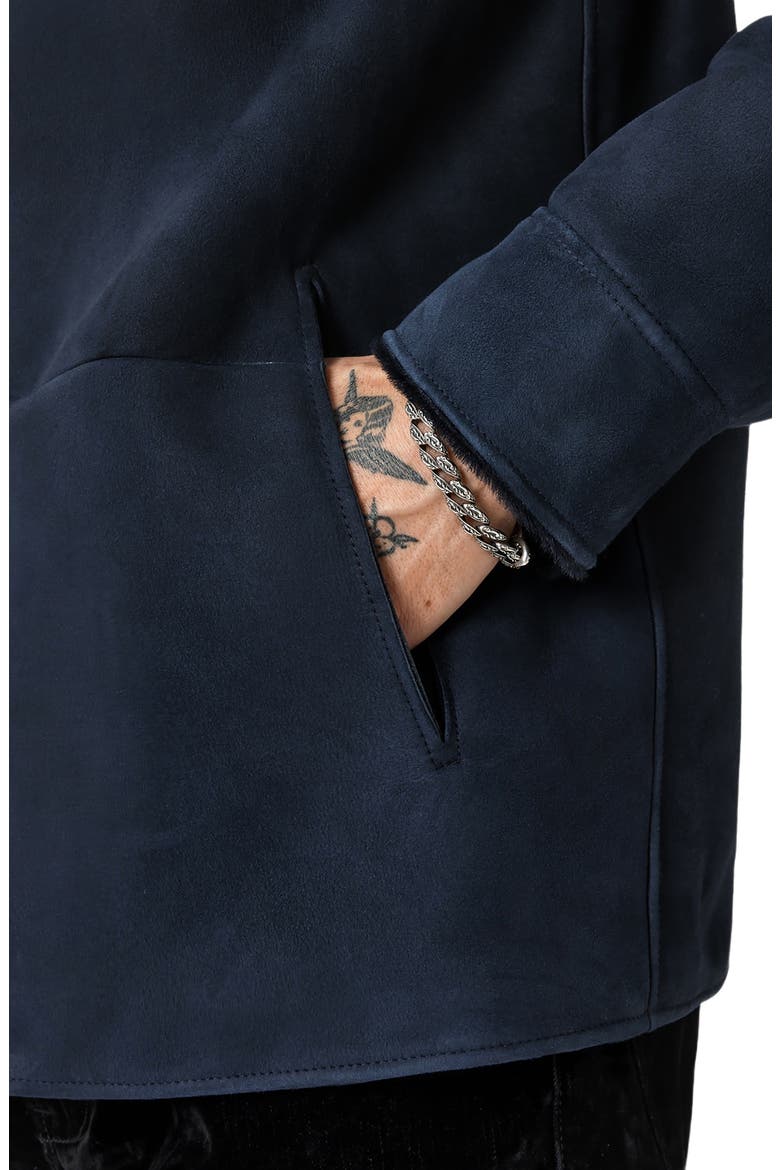 Essex Suede Jacket, Alternate, color, NAVY
