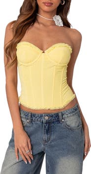 EDIKTED Deirdre Mesh Corset Top