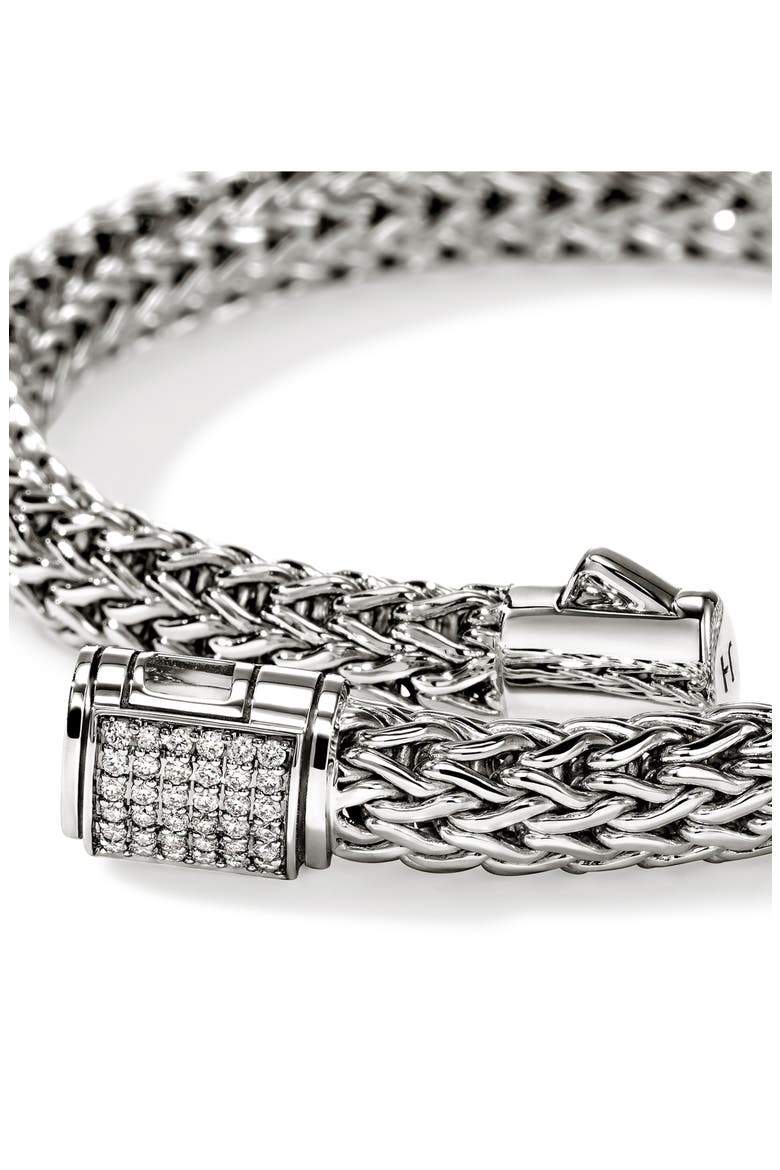 Icon Bracelet, Diamonds, 6.5mm, Alternate, color, SILVER