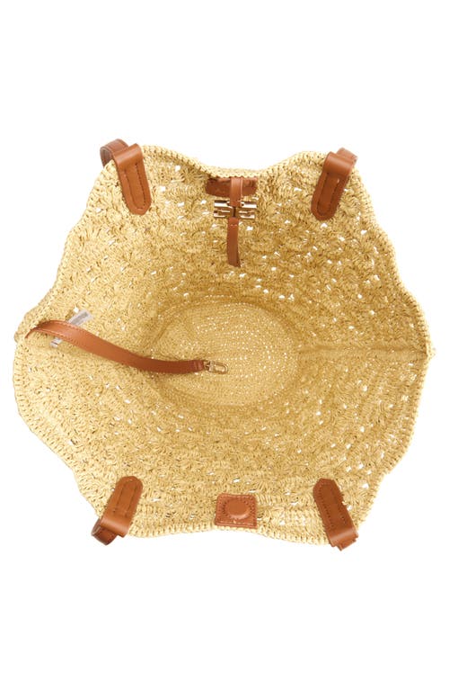 SAM EDELMAN SAM EDELMAN LAYLA FLORAL RAFFIA TOTE BAG