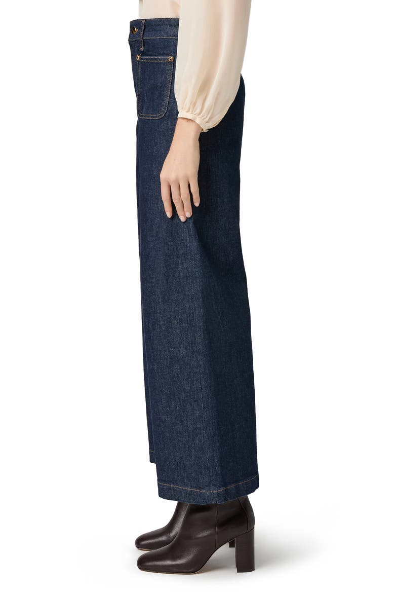 Harper Patch Pocket Ankle Wide Leg Jeans, Alternate, color, AMORA