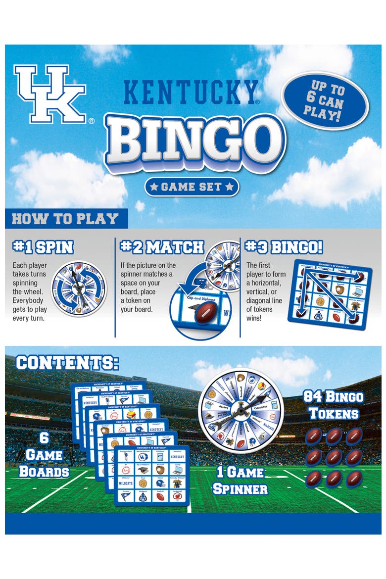Kentucky Wildcats NCAA Bingo Game, Alternate, color, Multicolor