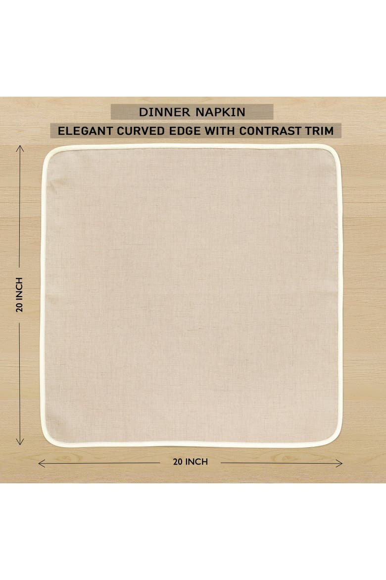 Linen Dinner Napkins Set of 4, 20 x 20" - Kensington, Alternate, color, Natural