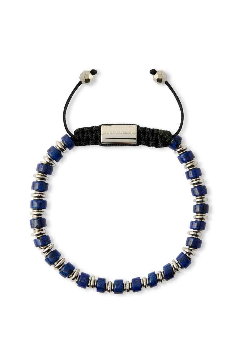 Blue Lapis Heishi Beaded Bracelet, Main, color, Blue Lapis