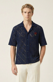 Modenaire Open Knit Short Sleeve Shirt