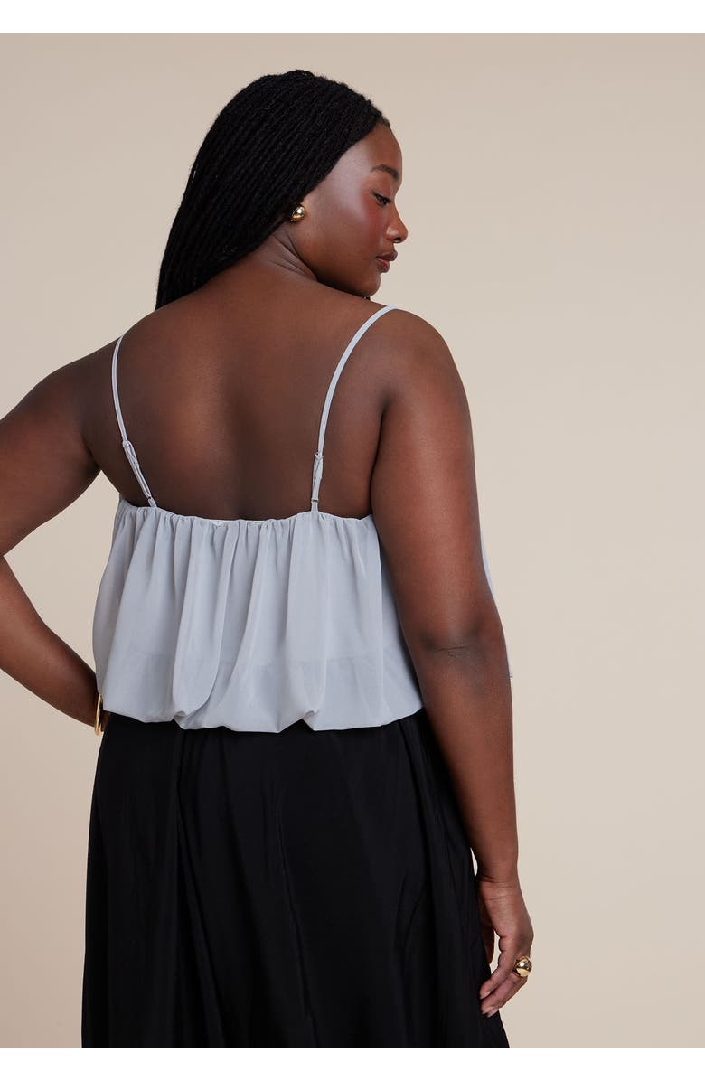 ELOQUII Bubble Top, Alternate, color, Storm Blue