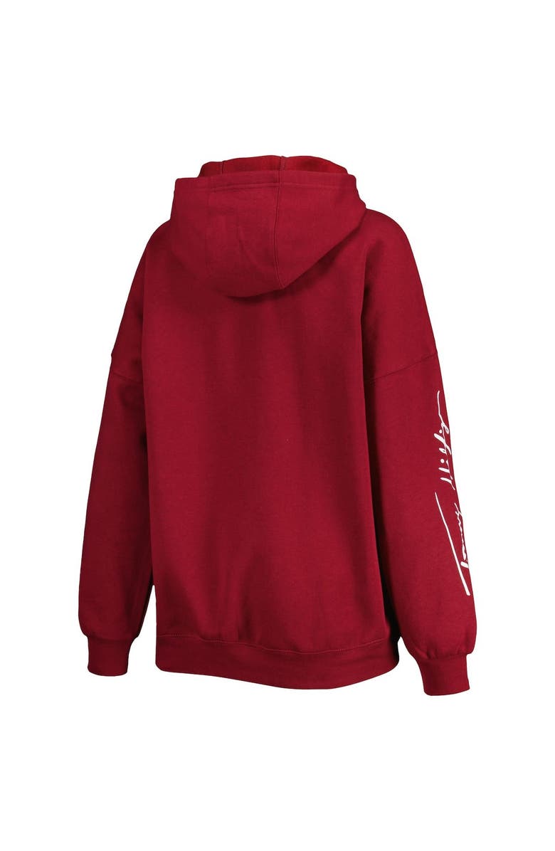 Tommy Hilfiger Women's Tommy Hilfiger Burgundy Washington Commanders Becca Drop Shoulder Pullover Hoodie, Alternate, color, Burgundy