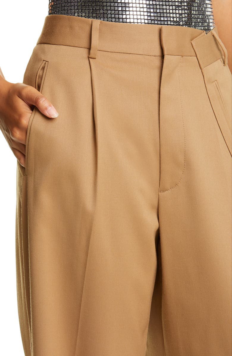 MM6 Maison Margiela Pleat High Waist Pants, Alternate, color,