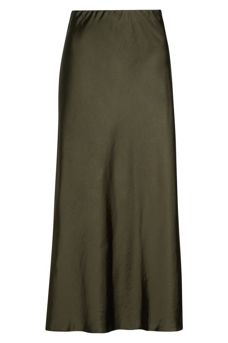Eton Satin Midi Skirt, Alternate, color, GREEN