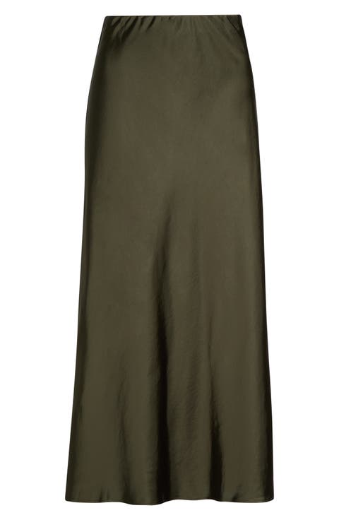 Eton Satin Midi Skirt