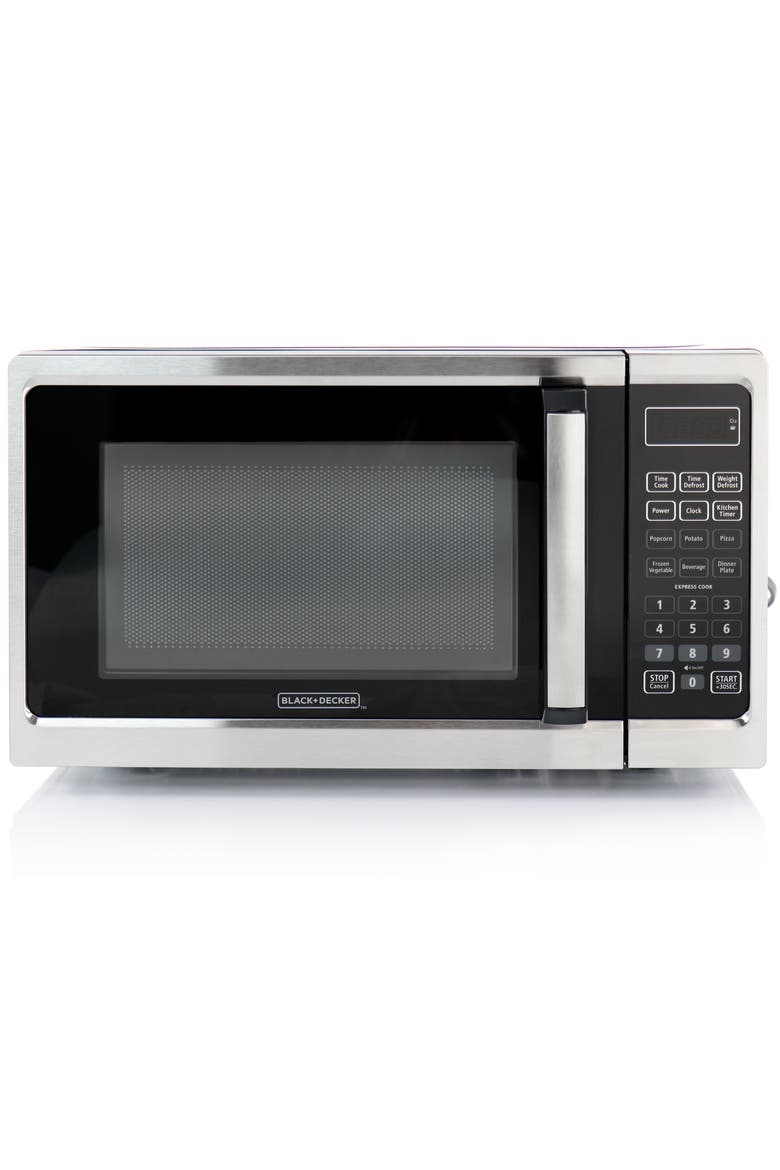 700W Digital Microwave Oven With Turntable in Stainless Steel, Alternate, color, Silver