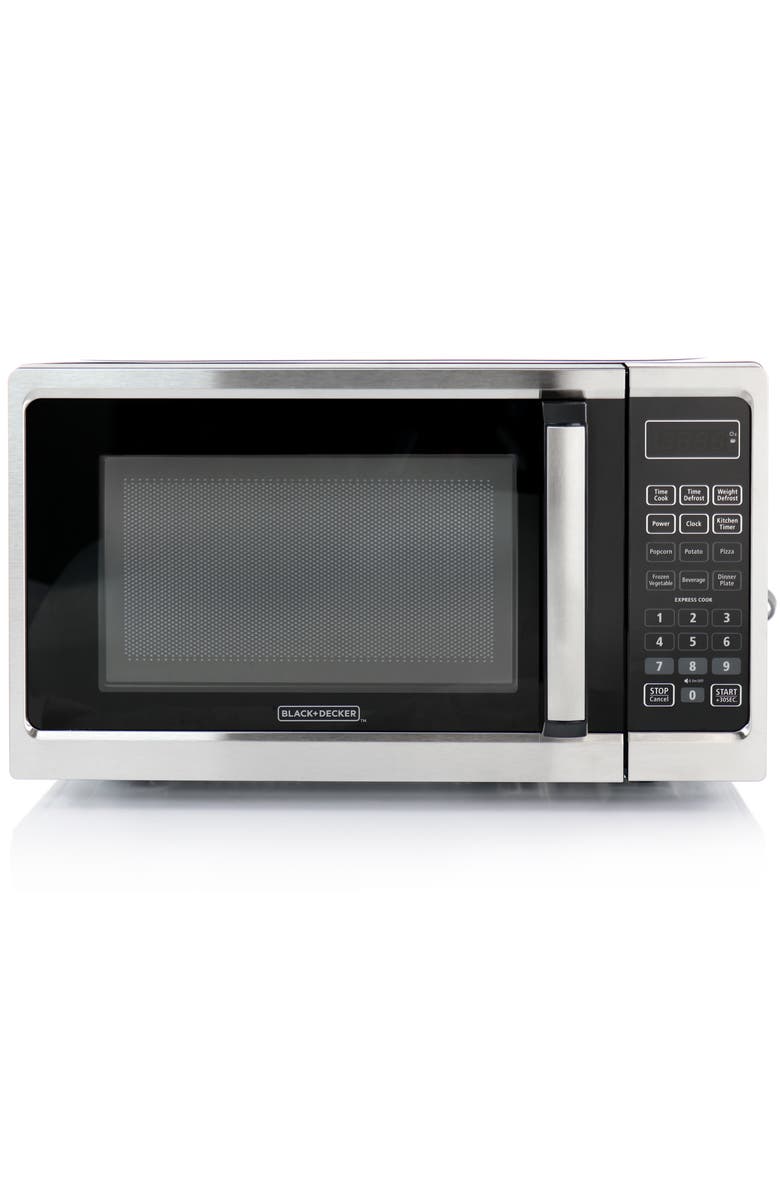 Black And Decker 700W Digital Microwave Oven With Turntable in Stainless Steel, Alternate, color, Silver