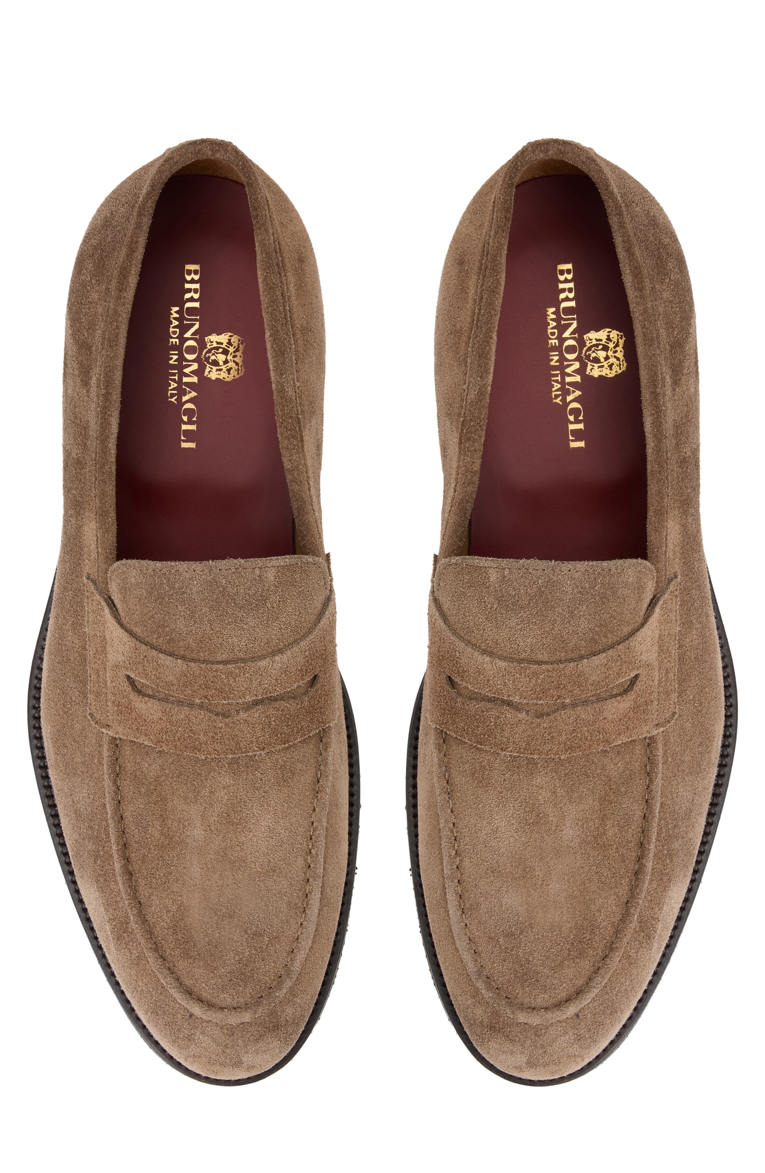 Delfino Leather Penny Loafer, Alternate, color, TAUPE