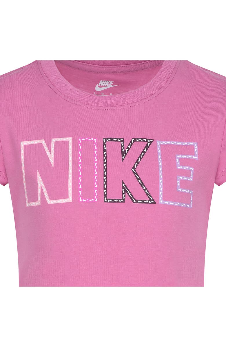 Nike Kids' Femme Pop Short Sleeve T-Shirt & Shorts Set, Alternate, color, Black