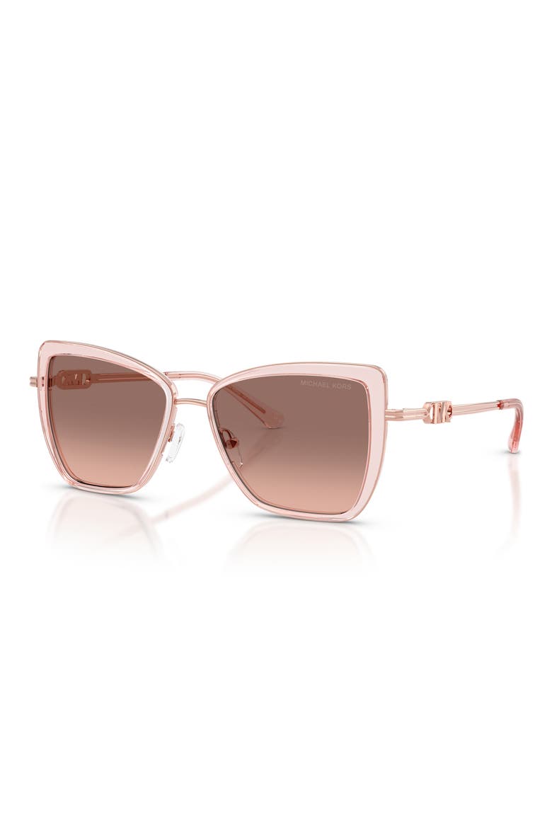 Sea Island 55mm Gradient Butterfly Sunglasses, Alternate, color, RASPBERRY / GREY BLACK