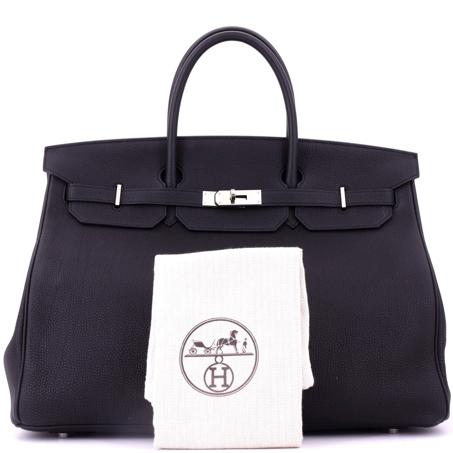 Pre-Owned Hermes Birkin Handbag Black Togo with Palladium Hardware 40, Alternate, color, 