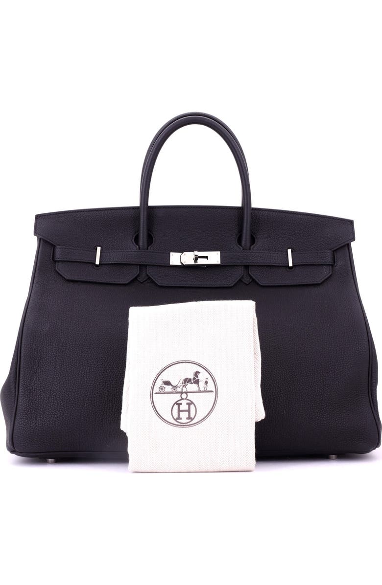 Pre-Owned Hermes Birkin Handbag Black Togo with Palladium Hardware 40, Alternate, color,