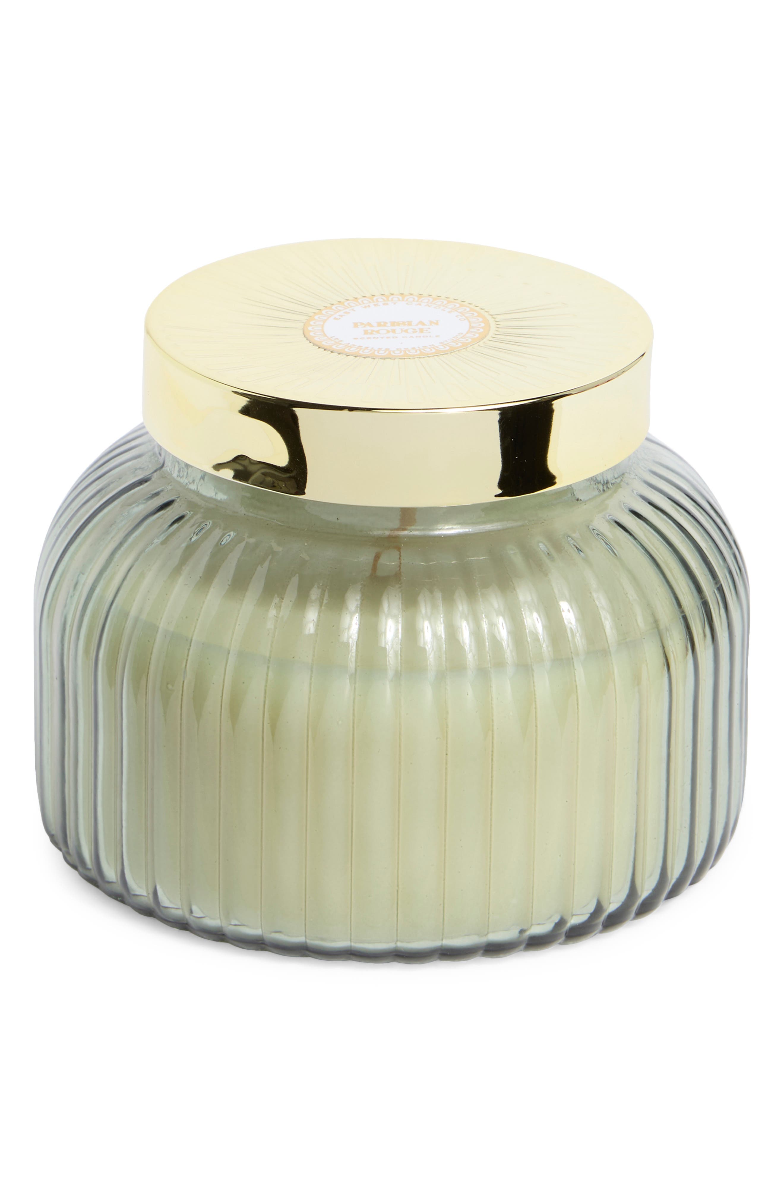 PORTOFINO CANDLES Victoria Rose Ribbed Garden Jar Candle
