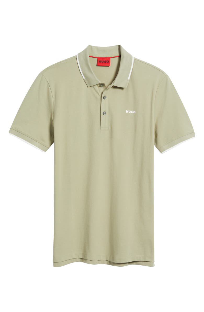 HUGO Dino Tipped Polo, Alternate, color, Open Green