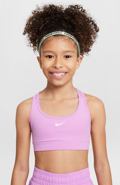 Nike Kids' Dri-fit Racerback Sports Bra In Purple