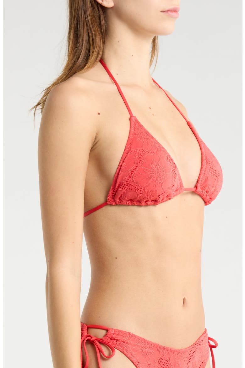 Oasis Triangle Bikini Top, Alternate, color, RED