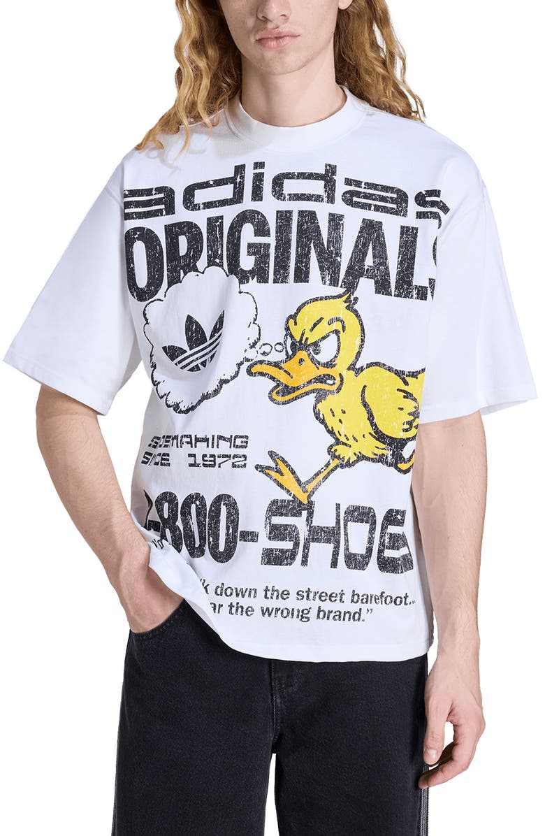 adidas Duck Cotton Graphic T-Shirt, Main, color, 