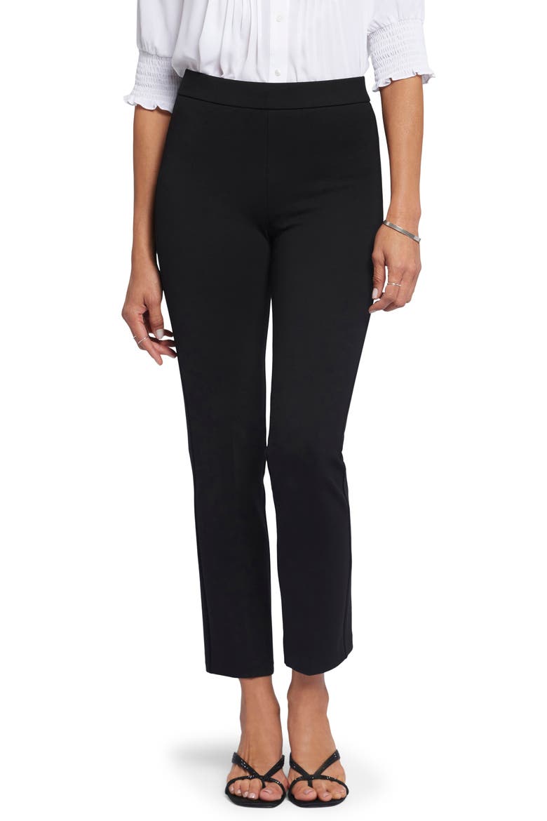 Pull-On Ankle Straight Leg Pants, Main, color, BLACK