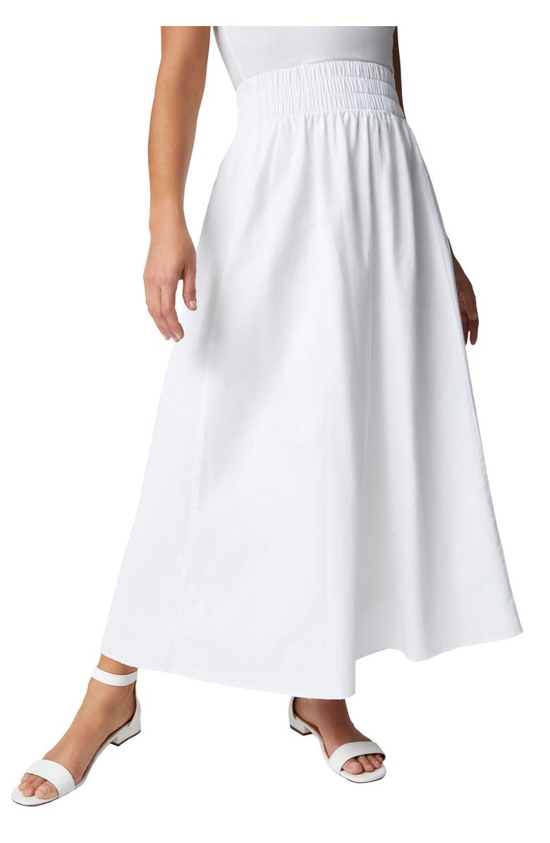 Jessica London Chambray Maxi Skirt, Main, color, White