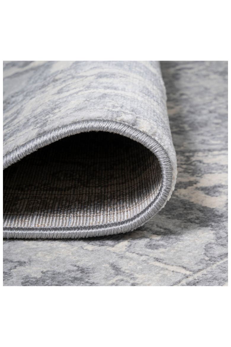 Modern Persian Vintage Medallion Area Rug, Alternate, color, Light Gray/Ivory