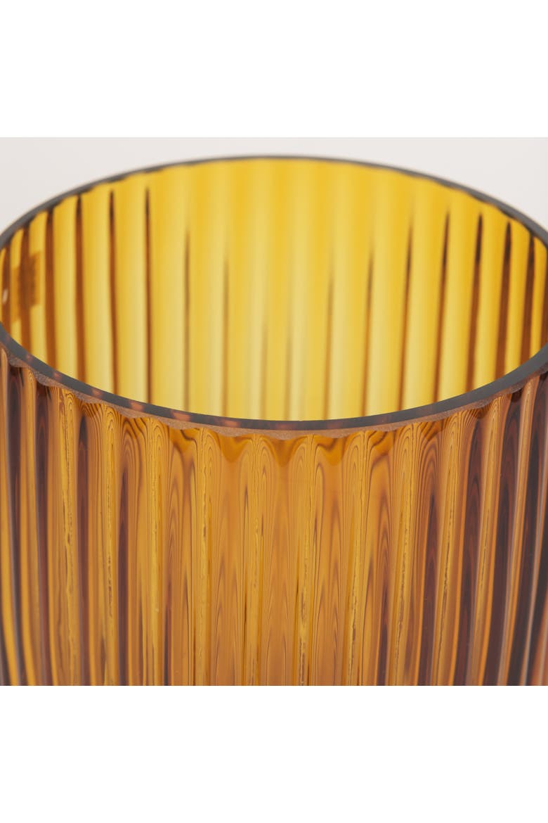 Dawn Ribbed Glass Vase, Alternate, color, Yellow