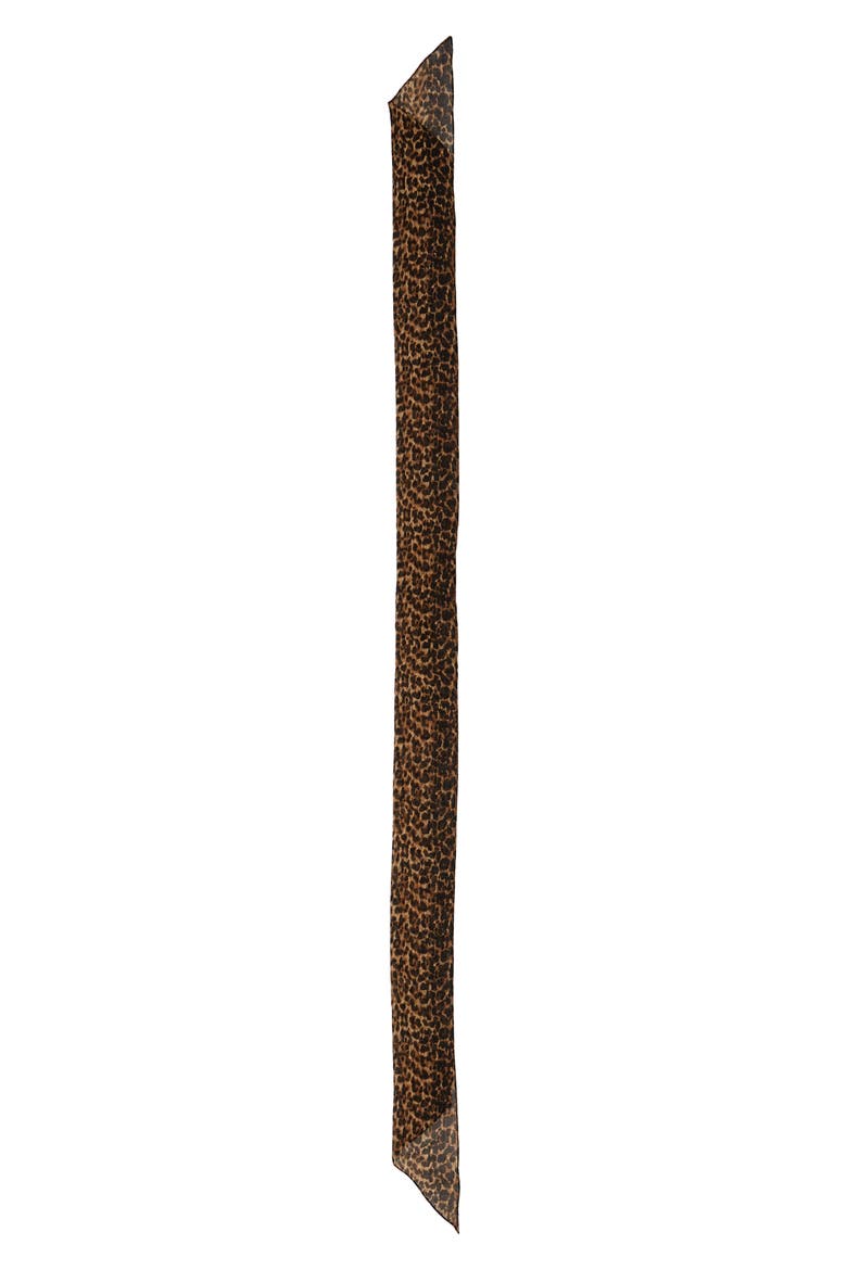 Random Skinny Wool Scarf, Alternate, color, MARRON CLAIR/ NOIR
