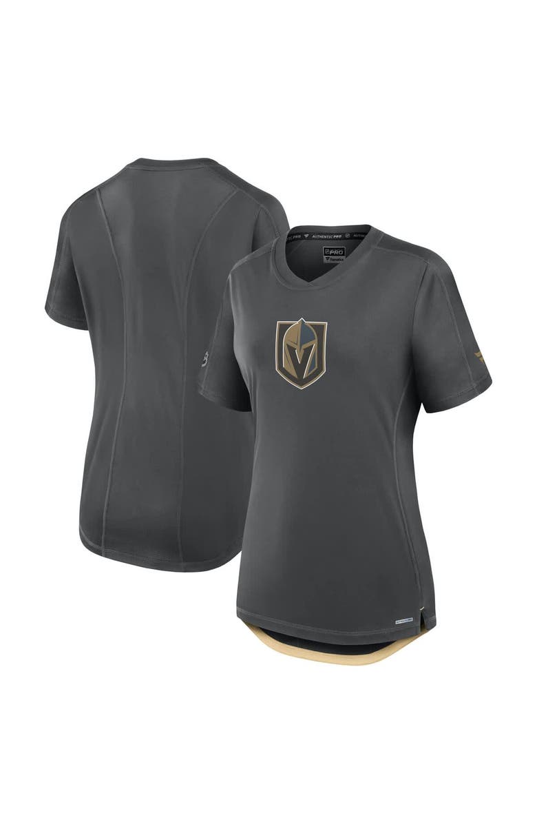FANATICS Women's Fanatics  Gray Vegas Golden Knights Authentic Pro Rink Tech T-Shirt, Alternate, color, Gray