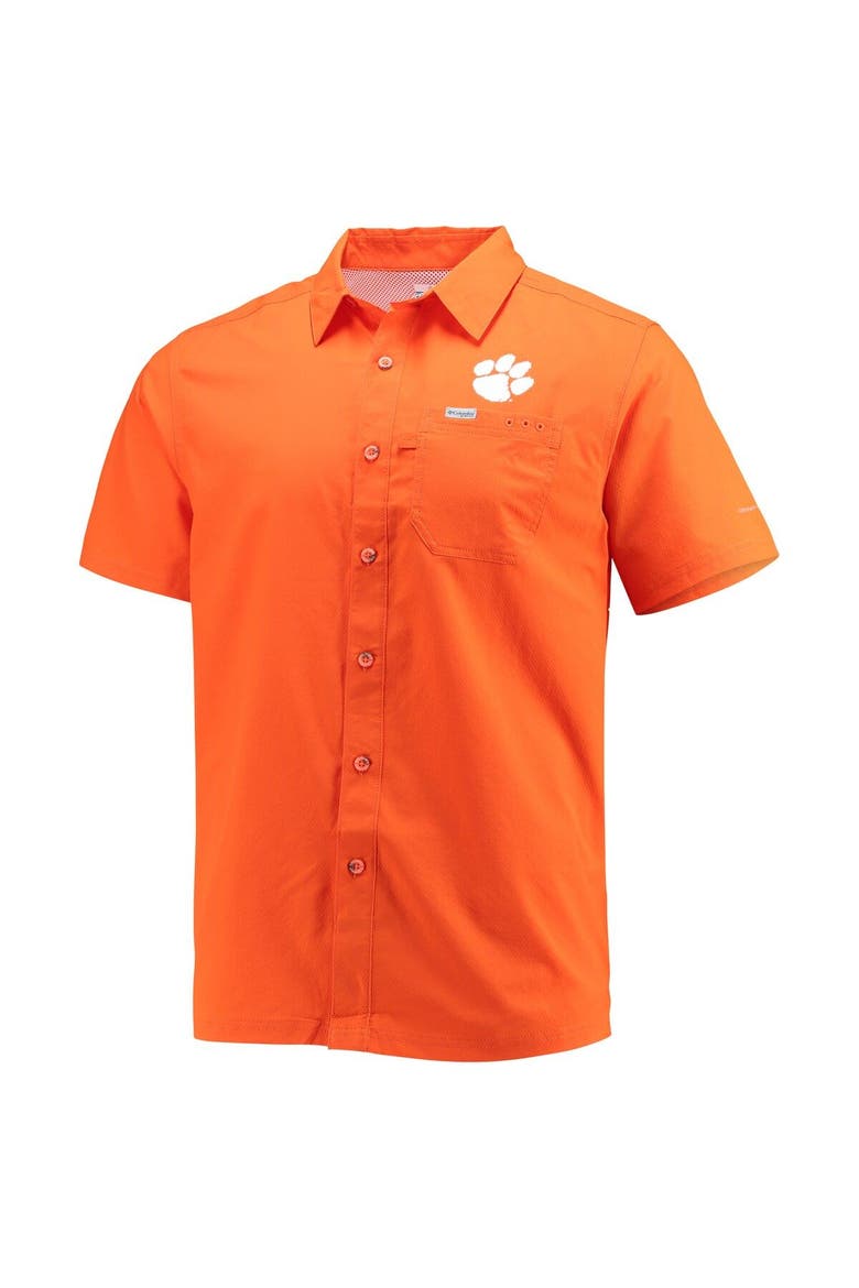 Men's Columbia PFG Orange Clemson Tigers Slack Tide Camp Button-Up Shirt, Alternate, color, Orange