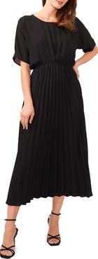 Halogen® Pleated Midi Dress
