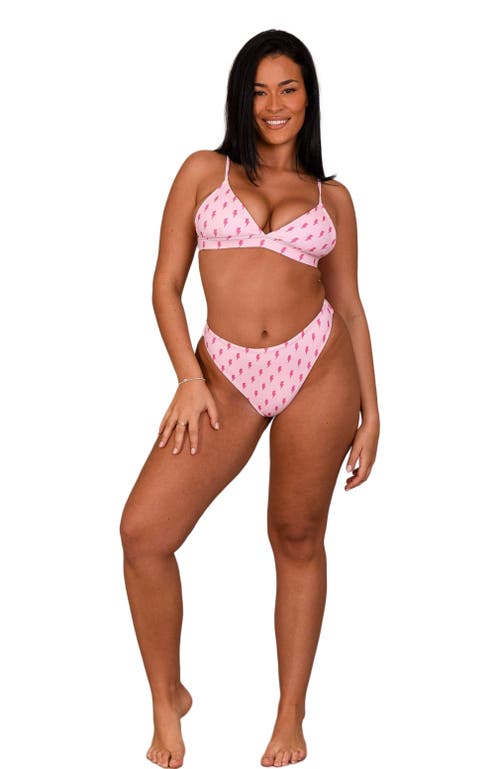 Oosc Strike Of Luck Mile High Bikini Bottoms In Pink