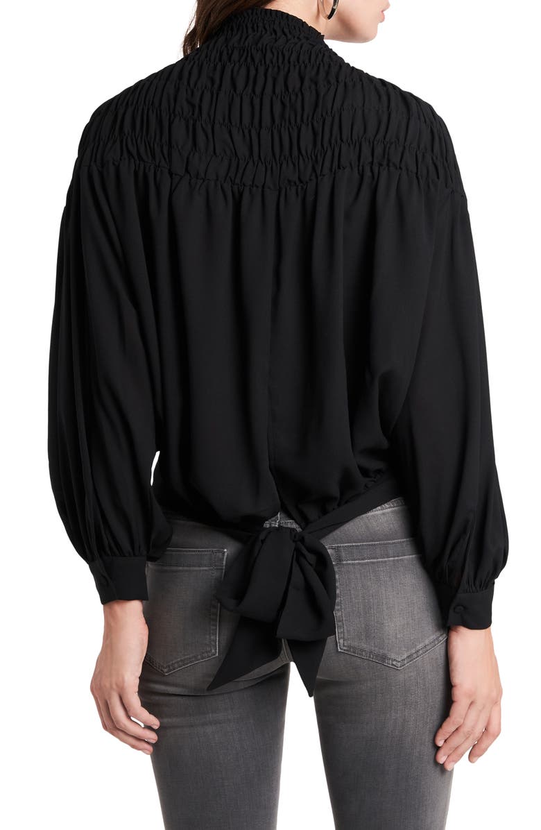 1.STATE Smocked Neck Tie Back Blouse, Alternate, color, 