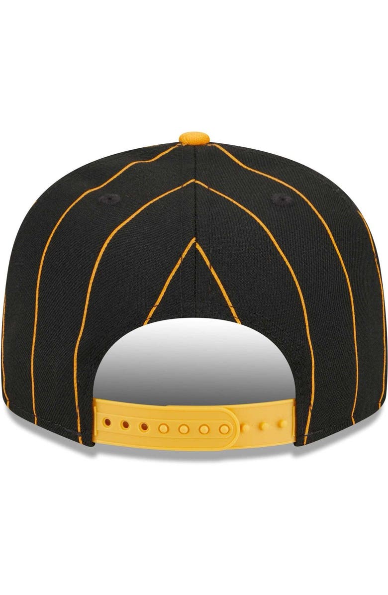 New Era Men's New Era Black/Gold Iowa Hawkeyes Vintage 9FIFTY Snapback Hat, Alternate, color, 