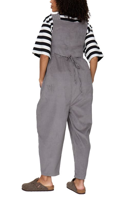Turtledove London Smocking Strap Jumpsuit In Gray