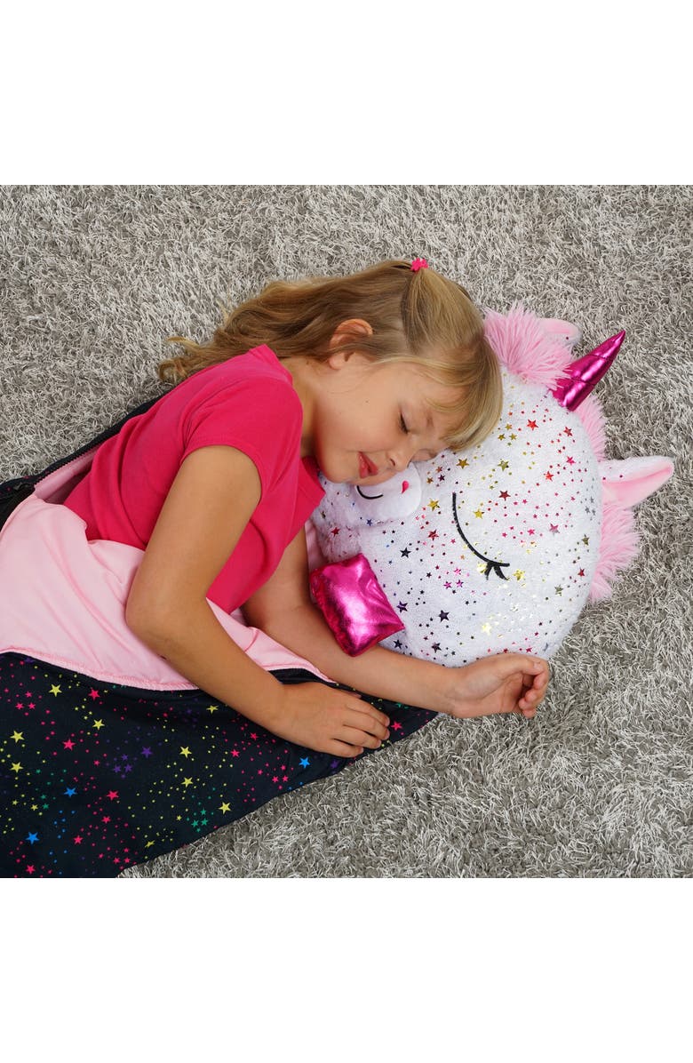 Happy Nappers Pillow & Sleepy Sack Large Shimmer Unicorn 7+, Alternate, color, 
