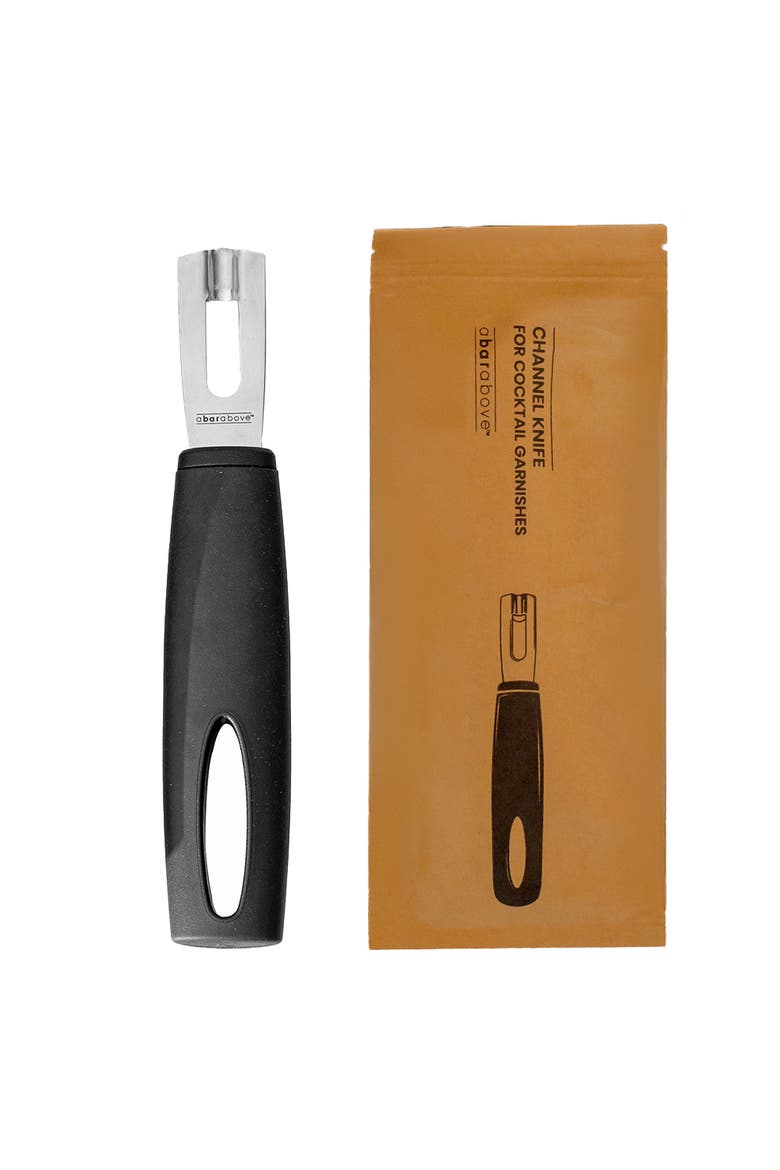 Stainless Steel Channel Knife with Black Handle, Main, color, Black