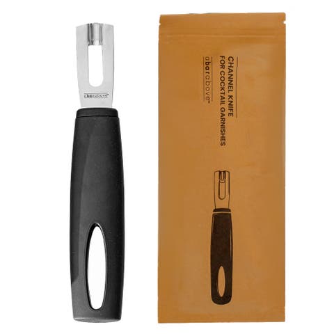 Stainless Steel Channel Knife with Black Handle