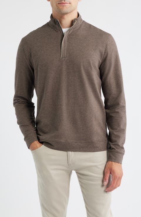 Rubin Herringbone Quarter Zip