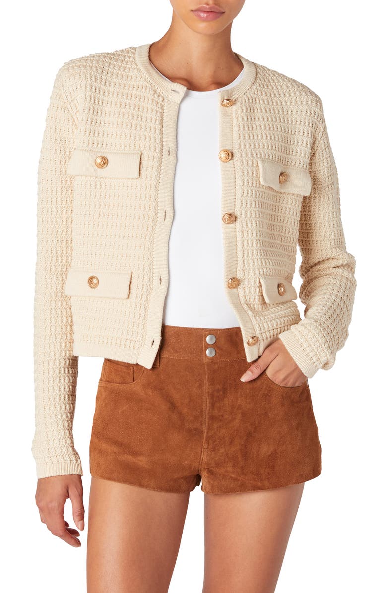 BLANKNYC Crop Sweater Jacket, Main, color, 