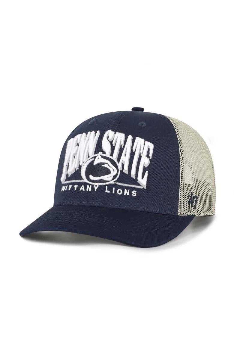 '47 Men's '47 Navy Penn State Nittany Lions Arid Adjustable Trucker Hat, Main, color, Navy
